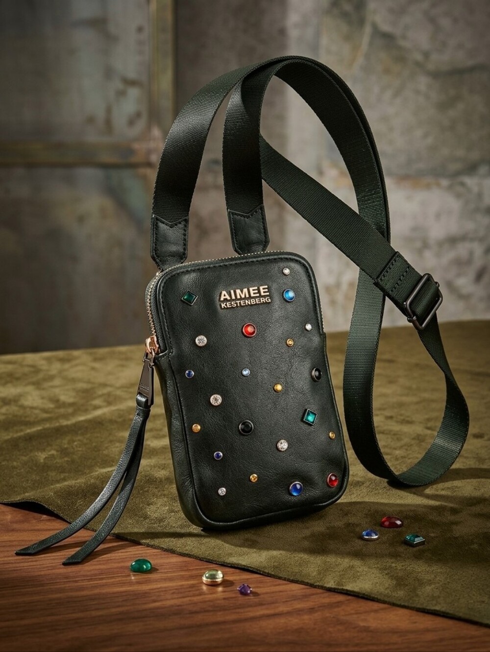 Aimee Krestenberg "Just Saying" Crossbody Stadium Bag In Black Starlight - Picture 16 of 16